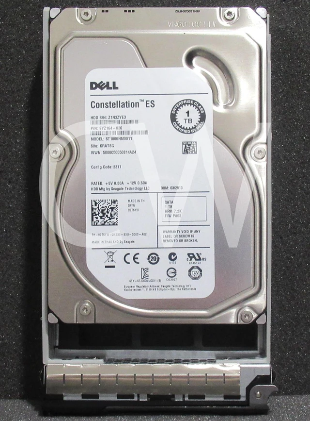 Main image of 2T51W ST1000NM0011 DELL Constellation 1TB 7.2K 6G 64MB 3.5" SATA Hard Drive