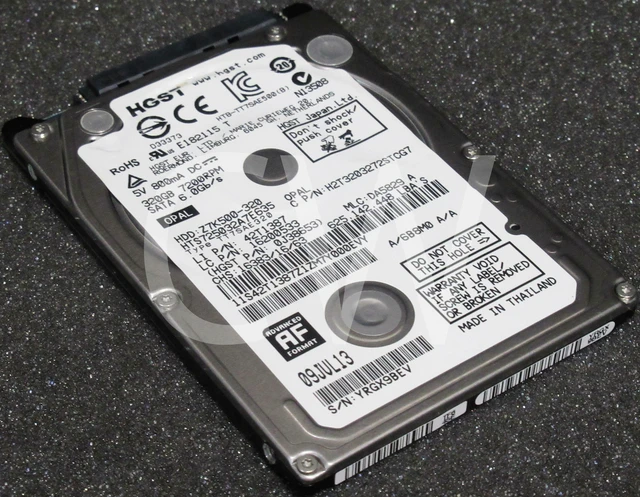 Alt view image 4 of 4 - HTS725032A7E635 0J38653 HGST 320GB 7.2K RPM 6Gb/s 2.5" SATA LAPTOP Hard Drive