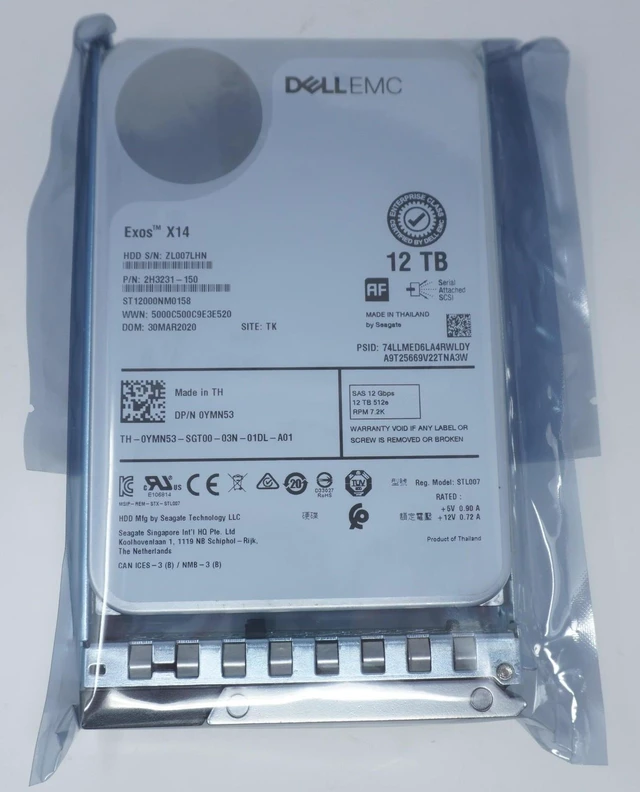 Main image of (NOT FOR HOME PC!) ST12000NM0158 DELL YMN53 12TB 7.2K DISK SAS 3.5IN 512E (PE) Server Hard Drive