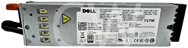 Alt view image 3 of 3 - RN442 0RN442 Dell POWEREDGE 717-Watts 80 Plus Gold Switching Power Supply