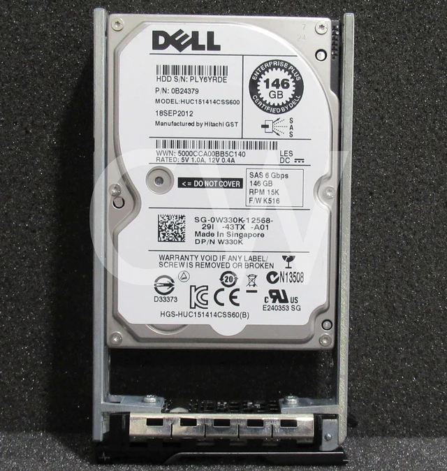 Alt view image 3 of 4 - (NOT FOR HOME PC!) W330K HUC151414CSS600 Dell 146GB 15K RPM 6Gb/s 2.5"SAS HDD R730xd R930 T330 T530