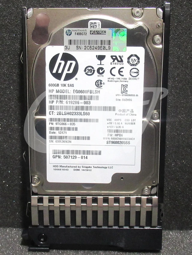 Main image of (NOT FOR HOME PC!) 581311-001 581286-B21 HP 600GB 10K RPM 6Gb/s 2.5" SAS SERVER HDD HARD DRIVE