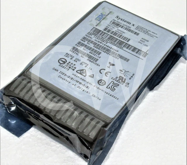 Main image of (NOT FOR HOME PC!) 00FN390 00FN389 00FN393 IBM 400GB MLC 12Gbps Hot Swap 2.5" SAS Solid State Drive