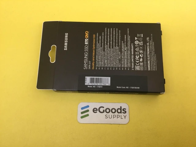 Alt view image 3 of 3 - Samsung 870 QVO 8TB SATA III 2.5" SSD MZ-77Q8T0B/AM MZ-77Q8T0 Sealed