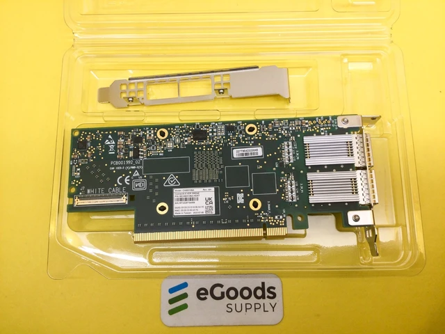 Alt view image 2 of 3 - Mellanox Connectx-6 200Gbe 2-port Qsfp56 Pcie Vpi Adapter Card MCX653106A-HDAT