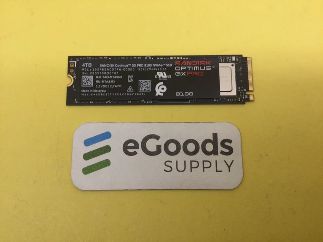 Alt view image 2 of 4 - SDSP82400TAN SANDISK Optimus GX PRO 8100 4TB PCIe 5.0 NVMe M.2 2280 SSD