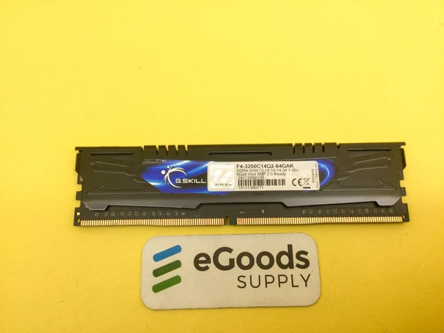 Alt view image 2 of 3 - F4-3200C14Q2-64GAK G. SKILL 8GB DDR4 3200 MHz UDIMM Desktop Memory