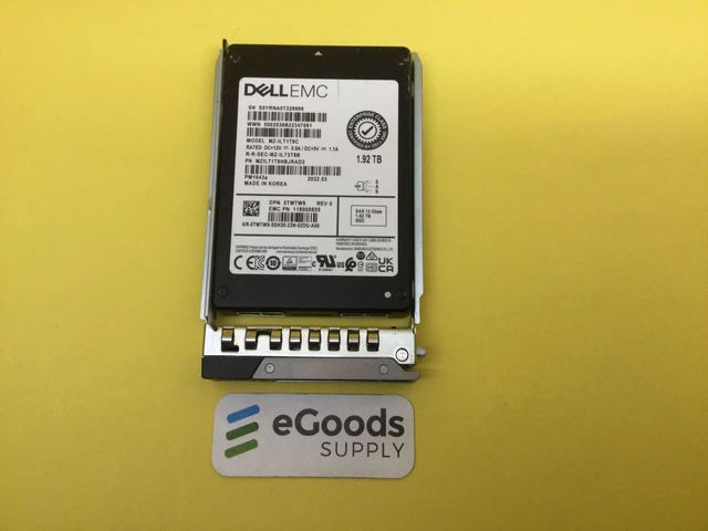 Main image of (NOT FOR HOME PC!) TMTW9 Dell 1.92TB SAS 12Gbps Read Intensive 512e 2.5'' SSD MZ-ILT1T9C w/ Gen14