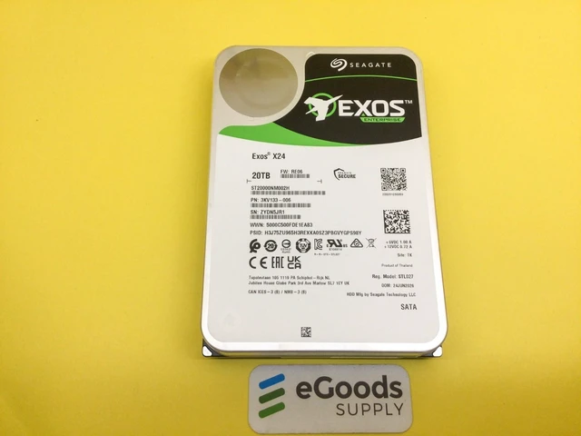 Main image of Seagate Exos X24 20TB 7200 RPM SATA 6Gb/s 3.5" Internal HDD ST20000NM002H