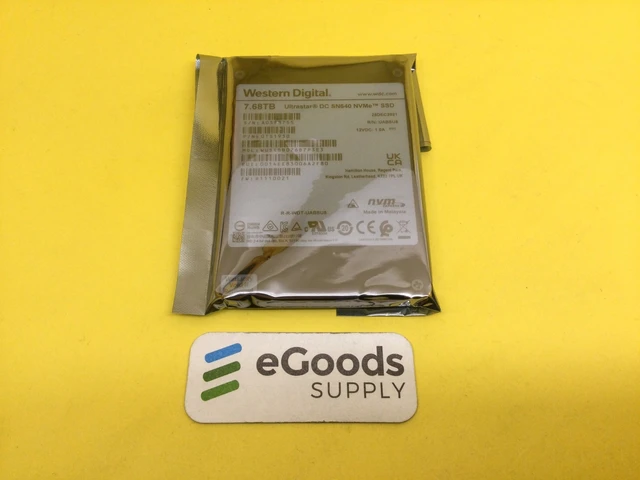Alt view image 2 of 2 - WD Ultrastar DC SN640 7.68TB NVMe PCIe U.2 2.5in SSD WUS4BB076D7P3E3