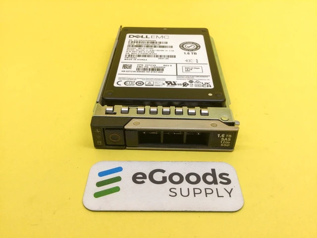 Alt view image 2 of 3 - (NOT FOR HOME PC!) 3TCV6 Dell 1.6TB SAS 12Gb/s Mixed Use 2.5in SSD 03TCV6 MZ-ILT1T6C w/ Gen14