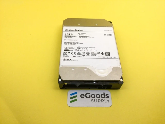Main image of WD Ultrastar DC HC550 18TB 7.2K SATA 6Gb/s 512MB 3.5" HDD WUH721818ALE6L4