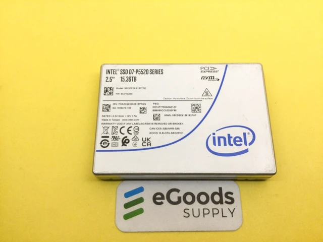 Main image of SSDPF2KX153T1O Intel D7-P5520 15.36TB PCIe 4.0 NVMe 2.5in U.2 OPAL SSD