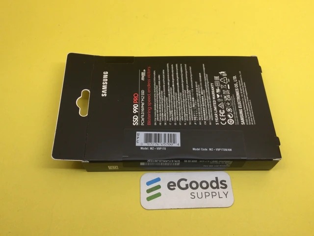 Alt view image 3 of 3 - SAMSUNG 990 PRO M.2 2280 1TB PCIe 4.0 NVMe V-NAND SSD MZ-V9P1T0B/AM Sealed