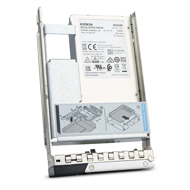 Alt view image 5 of 7 - Dell 960GB SATA 6Gb/s 3D TLC 1 DWPD 3.5" Enterprise SSD 06WR5M Hybrid G16
