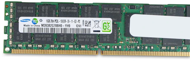 Alt view image 6 of 7 - Samsung 16GB DDR3 1333MHz M393B2G70BH0-YH9 2Rx4 PC3L-10600R RDIMM Server RAM