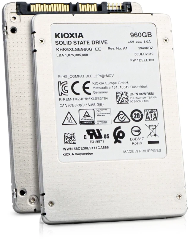 Main image of Dell/Kioxia HK6-R 960GB KHK6XLSE960G SATA 6Gb/s 3D TLC 1 DWPD 2.5" SSD