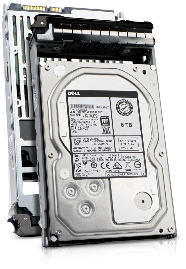 Main image of Dell 6TB 7.2K RPM SATA 6Gb/s 512e 3.5" Enterprise PowerEdge HDD 0908XX G13