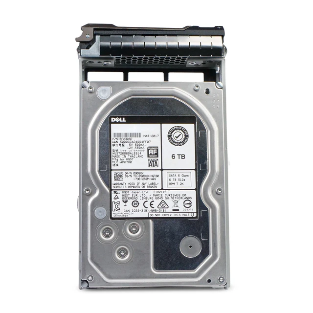 Alt view image 3 of 7 - Dell 6TB 7.2K RPM SATA 6Gb/s 512e 3.5" Enterprise PowerEdge HDD 0908XX G13
