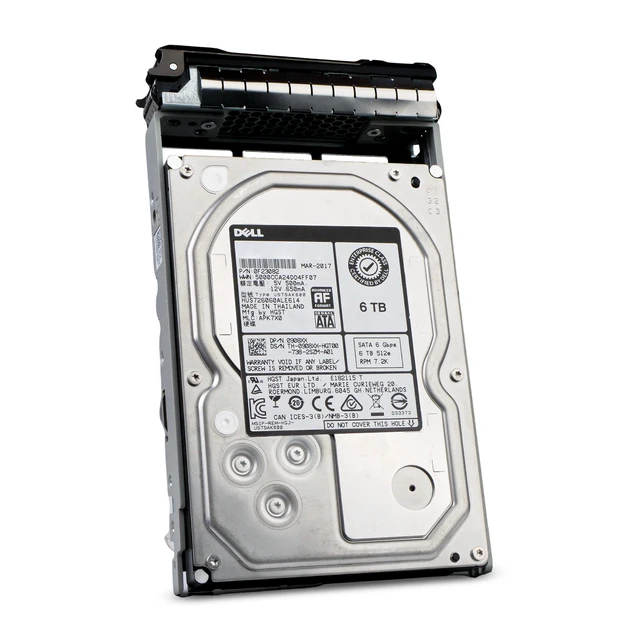 Alt view image 5 of 7 - Dell 6TB 7.2K RPM SATA 6Gb/s 512e 3.5" Enterprise PowerEdge HDD 0908XX G13