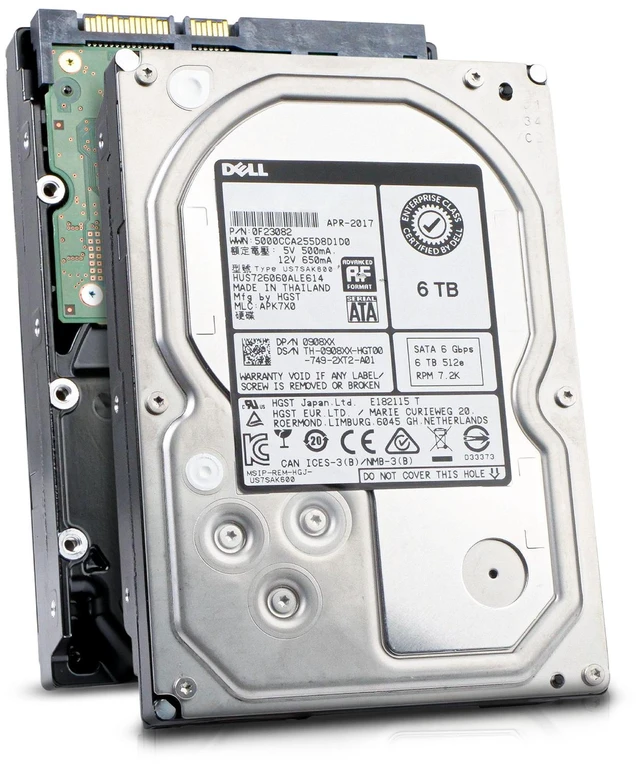 Main image of Dell/HGST 7K6000 6TB HUS726060ALE614 0F23082 7.2K RPM SATA 6Gb/s 512e 3.5" HDD