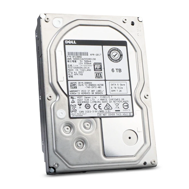 Alt view image 5 of 7 - Dell/HGST 7K6000 6TB HUS726060ALE614 0F23082 7.2K RPM SATA 6Gb/s 512e 3.5" HDD