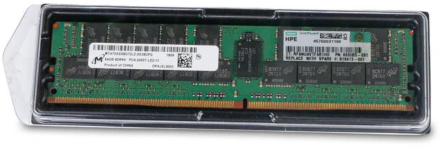 Alt view image 2 of 7 - (NOT FOR HOME PC!) Micron 64GB DDR4 2400MHz MTA72ASS8G72LZ-2G3B2PG 4Rx4 LRDIMM ECC Server RAM