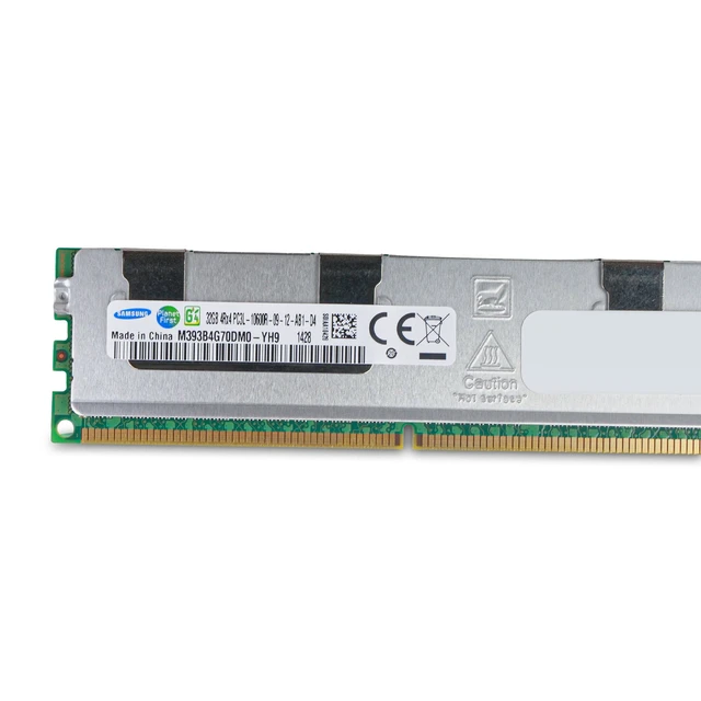 Alt view image 7 of 7 - Samsung 32GB DDR3 1333MHz M393B4G70DM0-YH9 4Rx4 PC3L-10600R RDIMM Server RAM