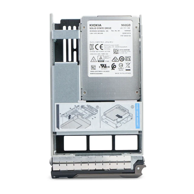 Alt view image 3 of 7 - Dell 960GB SATA 6Gb/s 3D TLC 1 DWPD 3.5" Enterprise SSD 06WR5M Hybrid G13
