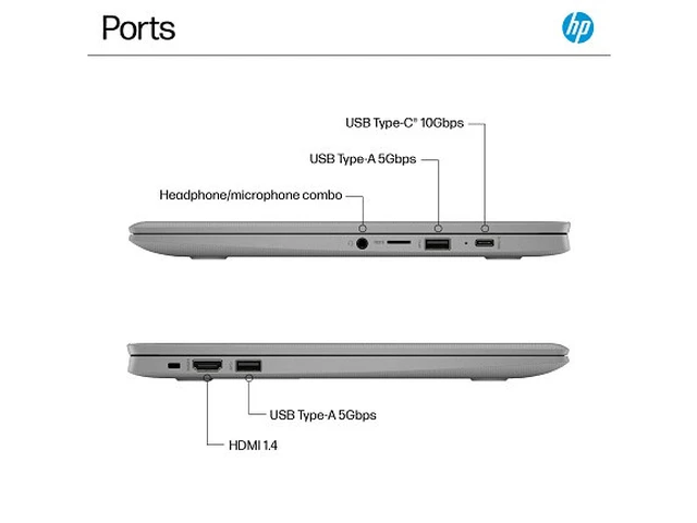 Alt view image 5 of 7 - HP Chromebook Laptop Computer 14" HD Intel Celeron 4 GB memory;64 GB eMMC