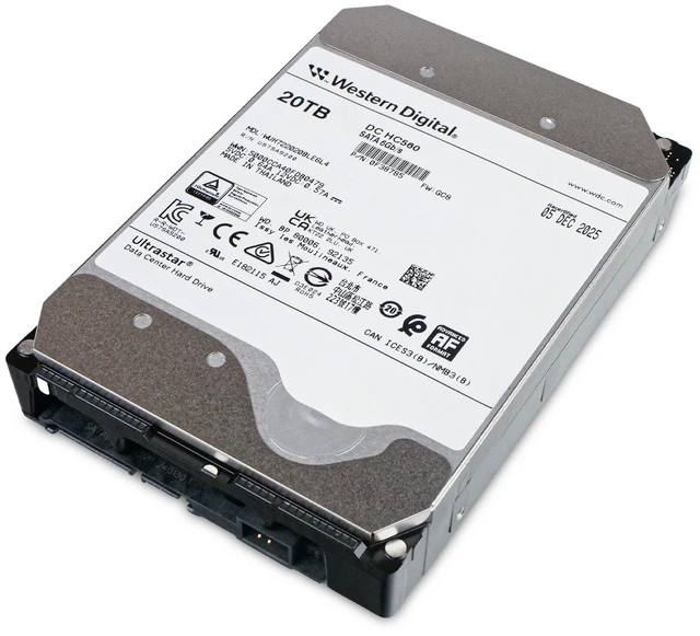 Alt view image 7 of 7 - WD DC HC560 20TB WUH722020BLE6L4 0F38785 7.2K RPM SATA 6Gb/s 512e 3.5" HDD