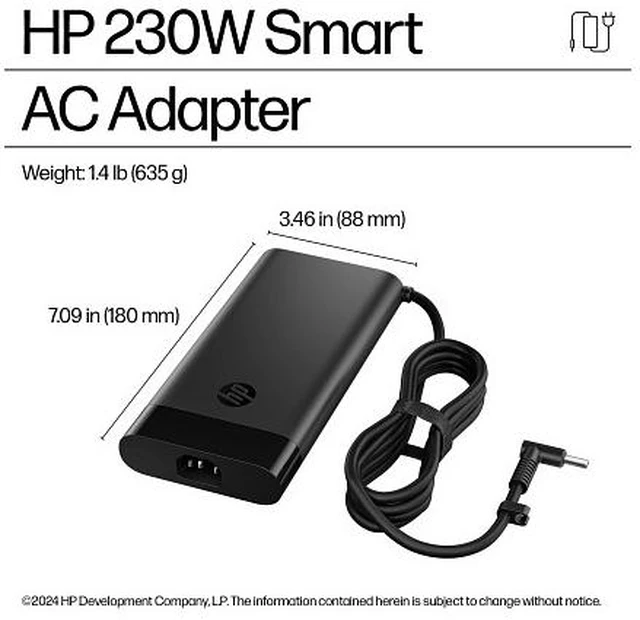 Alt view image 7 of 7 - HP 230W Smart AC Adapter