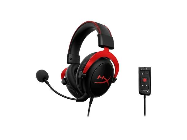 Alt view image 5 of 5 - HyperX Cloud II - Gaming Headset - Black-Red