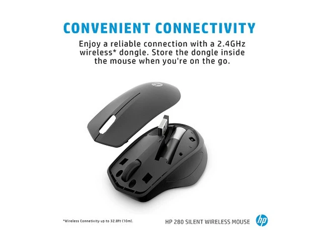 Alt view image 7 of 7 - HP 280 Silent Wireless Mouse