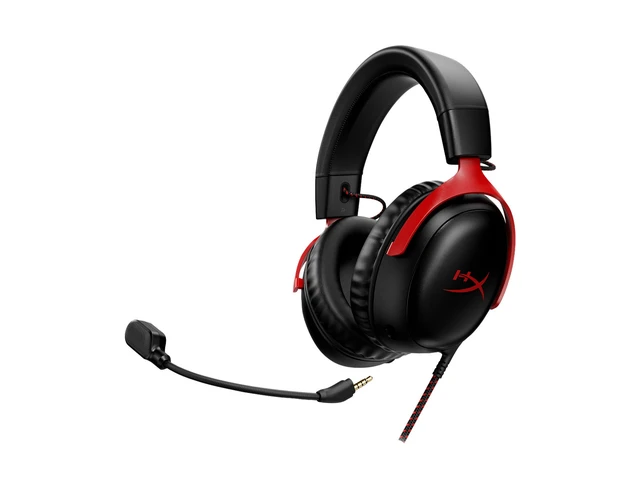 Alt view image 2 of 7 - HyperX Cloud III - Gaming Headset - Black-Red