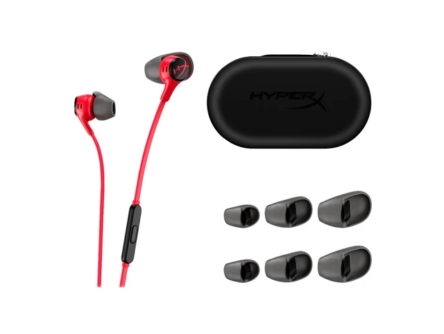 Alt view image 3 of 7 - HyperX Cloud Earbuds II - Gaming Earbuds with Mic - Red