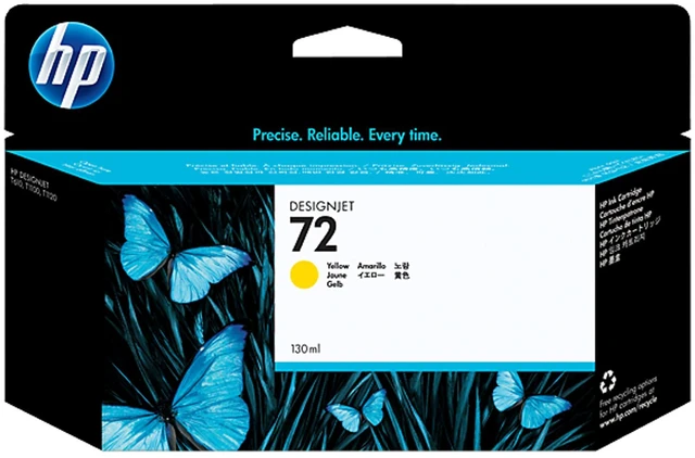 Main image of HP 72 130-ml Yellow DesignJet Ink Cartridge, C9373A