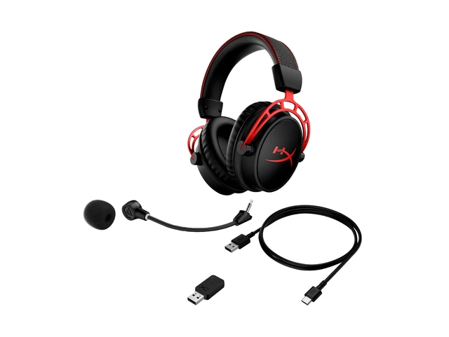 Alt view image 2 of 7 - HyperX Cloud Alpha - Wireless Gaming Headset - Black-Red