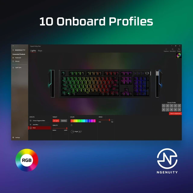 Alt view image 4 of 7 - HyperX Alloy Rise - Gaming Keyboards
