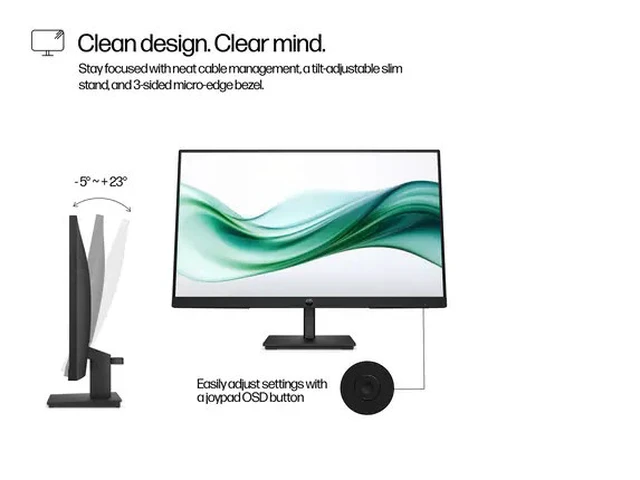 Alt view image 6 of 6 - HP Series 3 Pro 23.8 inch FHD Monitor - 324pv 23.8" FHD (1920 x 1080) 50-60 Hz