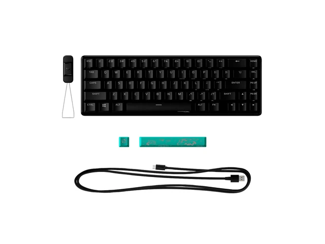 Alt view image 2 of 7 - HyperX Alloy Origins 65 - Mechanical Gaming Keyboard - HX Aqua - US Layout