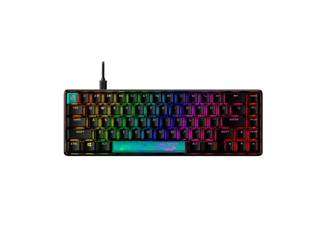 Alt view image 6 of 7 - HyperX Alloy Origins 65 - Mechanical Gaming Keyboard - HX Aqua - US Layout