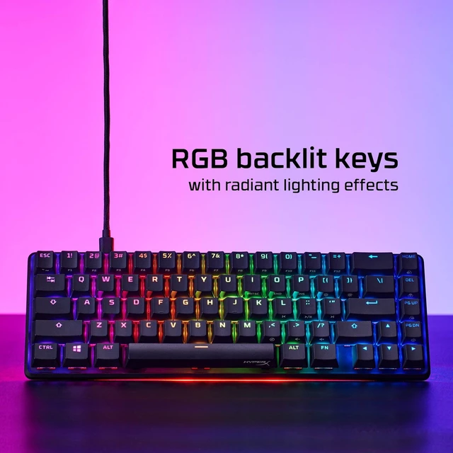 Alt view image 7 of 7 - HyperX Alloy Origins 65 - Mechanical Gaming Keyboard - HX Aqua - US Layout