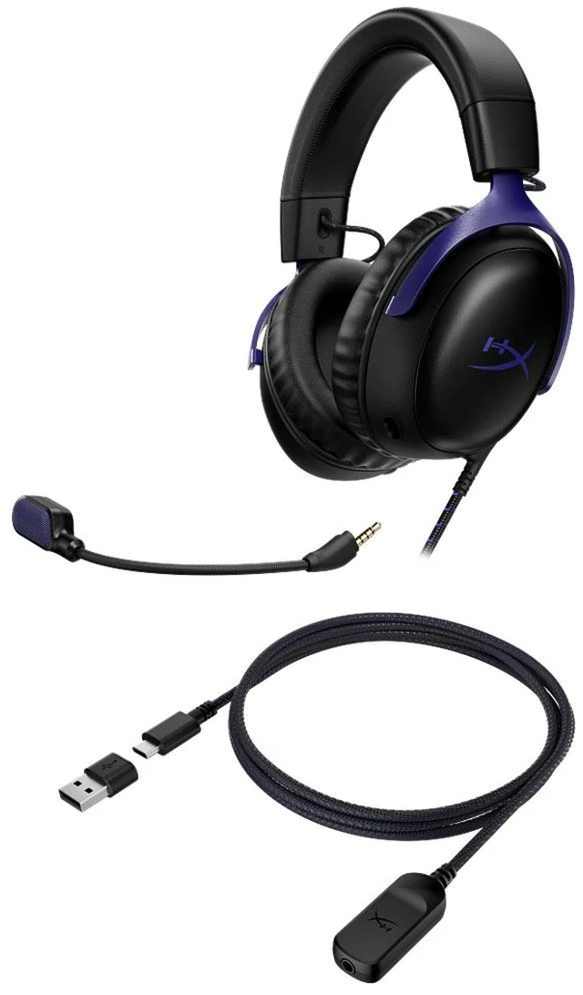 Alt view image 3 of 5 - HyperX Cloud III - Gaming Headset (Black/Blue)