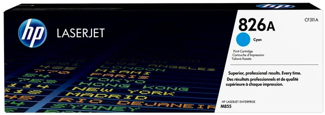 Main image of HP 826A Cyan Original LaserJet Toner Cartridge, ~31,500 pages, CF311A