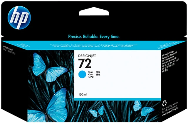 Main image of HP 72 130-ml Cyan DesignJet Ink Cartridge, C9371A