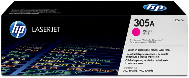 Main image of HP 305A Magenta Original LaserJet Toner Cartridge, ~2,600 pages, CE413A