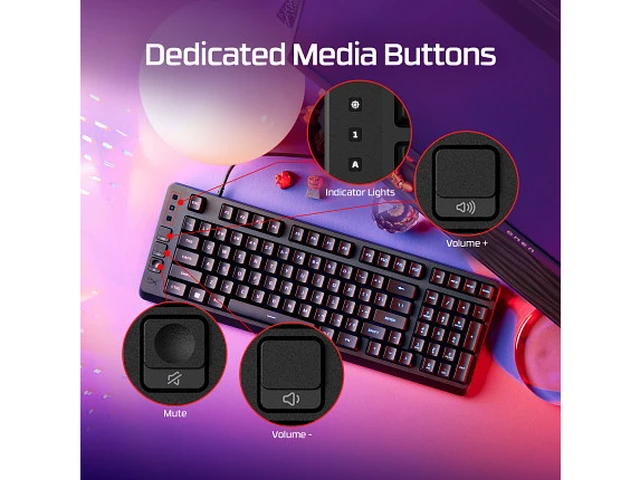 Alt view image 6 of 7 - HyperX Eve 1800 - Gaming Keyboard