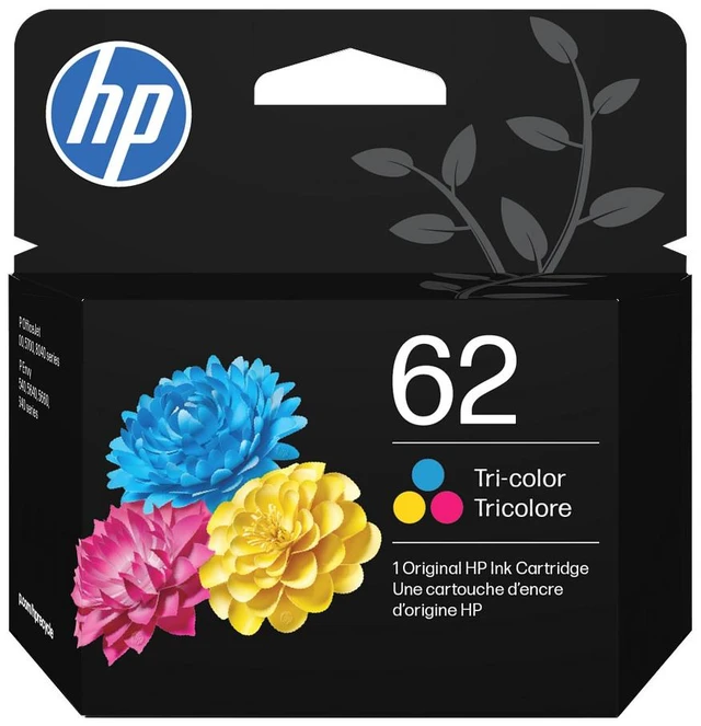 Main image of HP 62 2-pack Black/Tri-color Original Ink Cartridges, N9H64FN#140