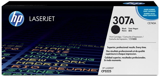 Main image of HP 307A Black Original LaserJet Toner Cartridge, ~7,000 pages, CE740A